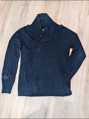 G-Star Navy Blue Shawl Turtleneck Sweater